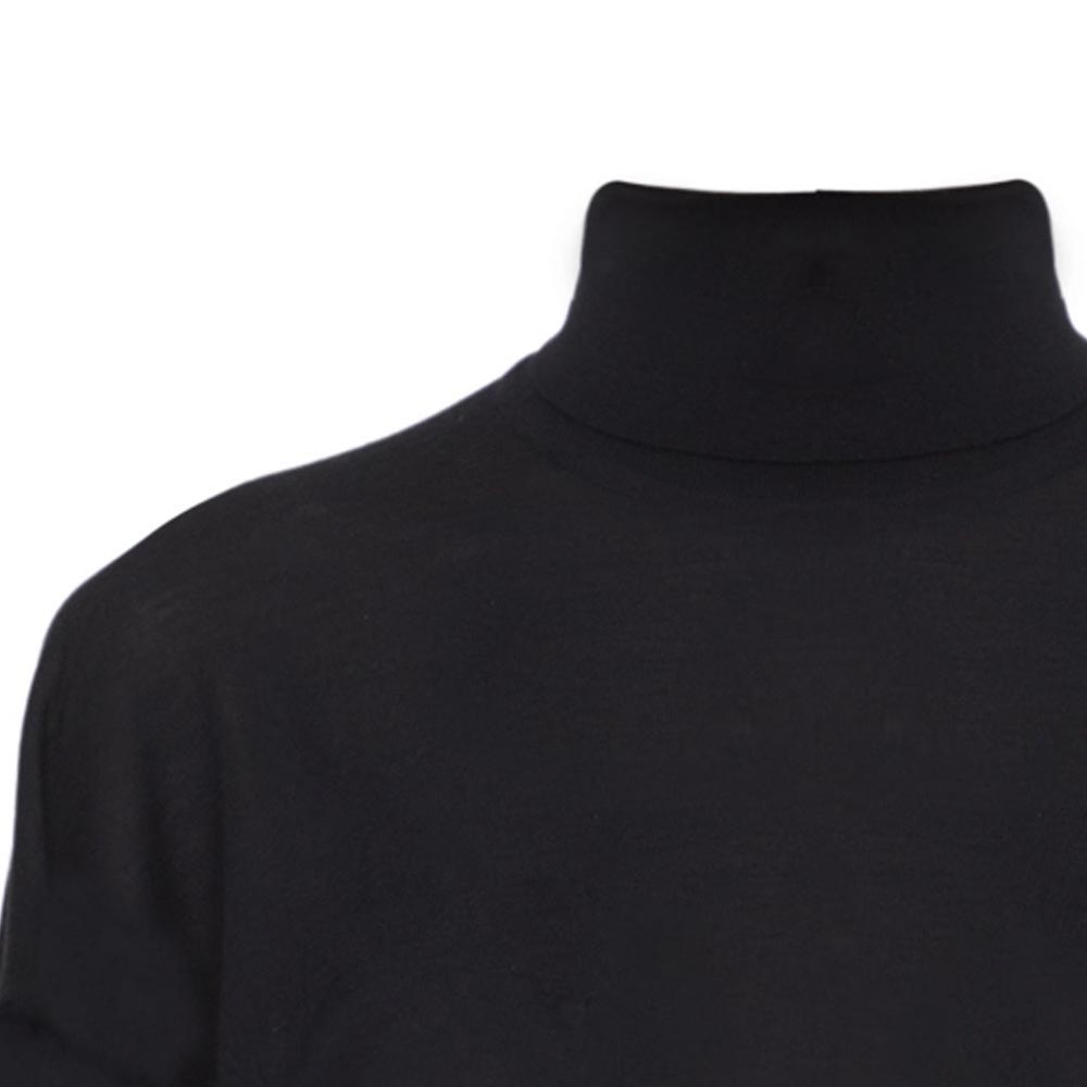 Purchase (Women) SAINT LAURENT SS23  Black High-Neck Long-Sleeve Sweater. 755010Y76GM1000