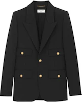 (Women) SAINT LAURENT SS23 Black Single-Breasted Pocket Blazer Jacket. 728768Y512W1000 (Women) SAINT LAURENT SS23 Black Single-Breasted Pocket Blazer Jacket. 728768Y512W1000