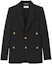 Buy (W) SAINT LAURENT SS23 Blazer Negro de Bolsillo con Botón Único. 728768Y512W1000