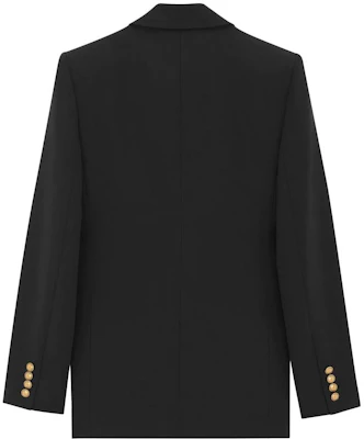 (W) SAINT LAURENT SS23 Blazer Negro de Bolsillo con Botón Único. 728768Y512W1000 Lookbook (W) SAINT LAURENT SS23 Blazer Negro de Bolsillo con Botón Único. 728768Y512W1000