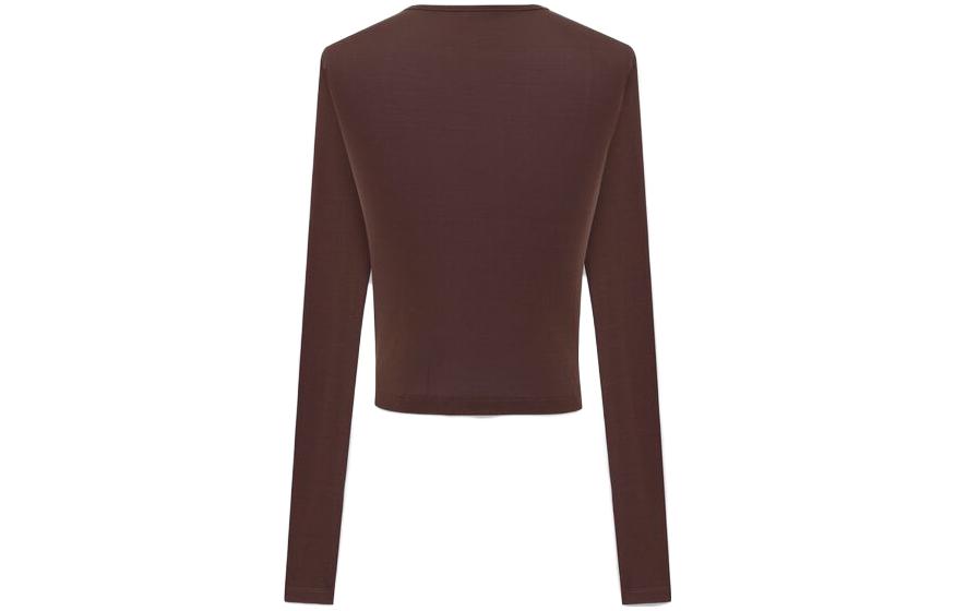 Lookbook (W) 圣罗兰SS23酒红色针织休闲T恤 732931Y3G096440