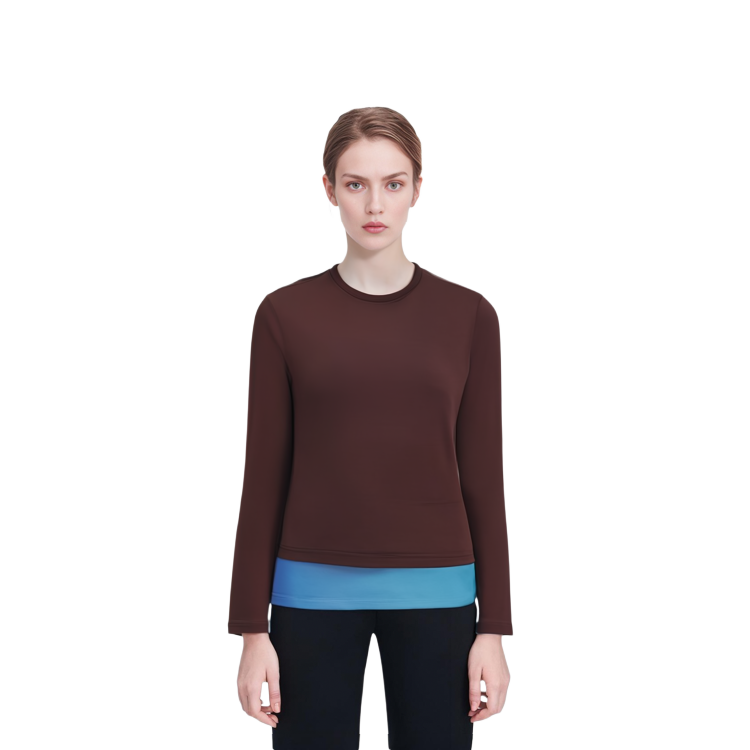 Shop (W) 圣罗兰SS23酒红色针织休闲T恤 732931Y3G096440