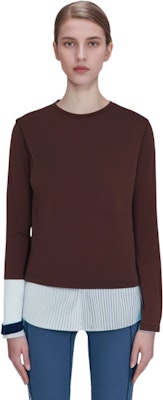 (W) SAINT LAURENT SS23 Burgundy Knitted Pullover Kaos Santai. 732931Y3G096440 Purchase (W) SAINT LAURENT SS23 Burgundy Knitted Pullover Kaos Santai. 732931Y3G096440