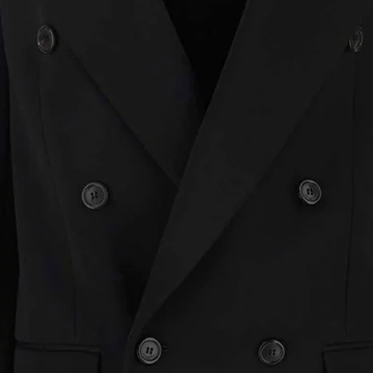 Shop (W) サンローラン SS23 ダブルブレスト ロングジャケット ブラック 736883Y7E631000