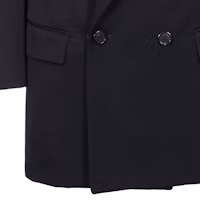Sizing (W) SAINT LAURENT SS23 雙排扣長版外套 黑色 736883Y7E631000