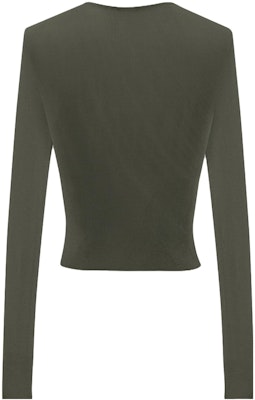 (Women) SAINT LAURENT SS23 Green Crew Neck Long Sleeve T-Shirt 735702Y76BM1340 Lookbook (Women) SAINT LAURENT SS23 Green Crew Neck Long Sleeve T-Shirt 735702Y76BM1340