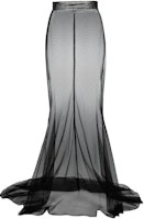 (Women) SAINT LAURENT SS23 High-Waist Slim Black Sheer Mermaid Skirt 717931Y257L1000 (Women) SAINT LAURENT SS23 High-Waist Slim Black Sheer Mermaid Skirt 717931Y257L1000