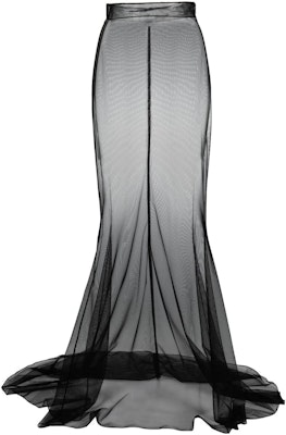 (W) SAINT LAURENT SS23 Skirt Hitam Pinggang Tinggi Slim Sheer Gaya Duyung. 717931Y257L1000 Order (W) SAINT LAURENT SS23 Skirt Hitam Pinggang Tinggi Slim Sheer Gaya Duyung. 717931Y257L1000