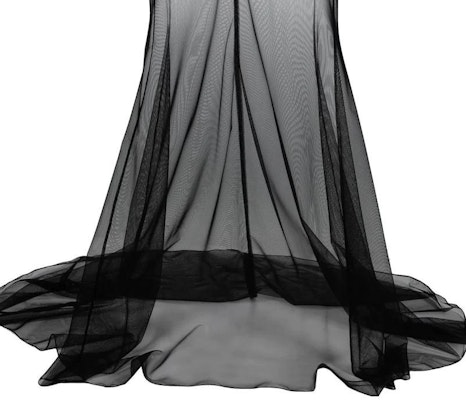 (W) SAINT LAURENT SS23 Skirt Hitam Pinggang Tinggi Slim Sheer Gaya Duyung. 717931Y257L1000 Sizing (W) SAINT LAURENT SS23 Skirt Hitam Pinggang Tinggi Slim Sheer Gaya Duyung. 717931Y257L1000