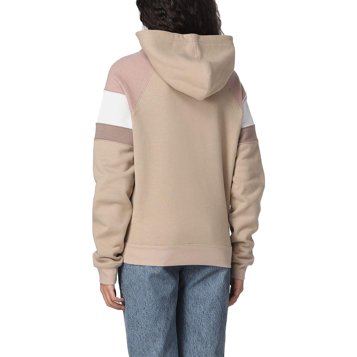 Shop (Women) Saint Laurent SS23 Beige Striped Hoodie with Logo Embroidery 728319Y37CG5783