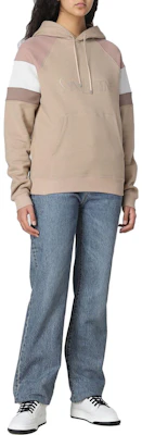 (Women) Saint Laurent SS23 Beige Striped Hoodie with Logo Embroidery 728319Y37CG5783 Purchase (Women) Saint Laurent SS23 Beige Striped Hoodie with Logo Embroidery 728319Y37CG5783