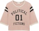 Buy (Women) SAINT LAURENT SS23 Pink Stripe Letter Print Round Neck T-Shirt . 729940Y37EG5234