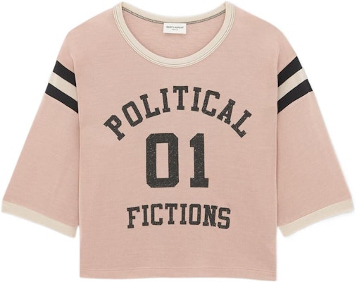 (Women) SAINT LAURENT SS23 Pink Stripe Letter Print Round Neck T-Shirt . 729940Y37EG5234 Order (Women) SAINT LAURENT SS23 Pink Stripe Letter Print Round Neck T-Shirt . 729940Y37EG5234