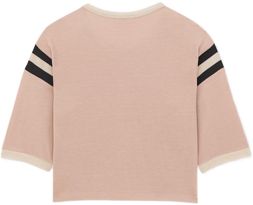(Women) SAINT LAURENT SS23 Pink Stripe Letter Print Round Neck T-Shirt . 729940Y37EG5234 Lookbook (Women) SAINT LAURENT SS23 Pink Stripe Letter Print Round Neck T-Shirt . 729940Y37EG5234