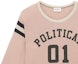 Details for (Women) SAINT LAURENT SS23 Pink Stripe Letter Print Round Neck T-Shirt . 729940Y37EG5234