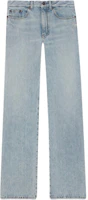 (Women) SAINT LAURENT SS23 Washed Straight-Leg Jeans Women’s Light Blue. 731214Y21KB4214 (Women) SAINT LAURENT SS23 Washed Straight-Leg Jeans Women’s Light Blue. 731214Y21KB4214
