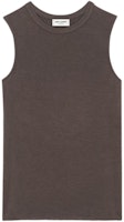 (Women) SAINT LAURENT SS24 Brown Jersey Sleeveless Fitted Tank Top. 774659Y37NW1203 (Women) SAINT LAURENT SS24 Brown Jersey Sleeveless Fitted Tank Top. 774659Y37NW1203