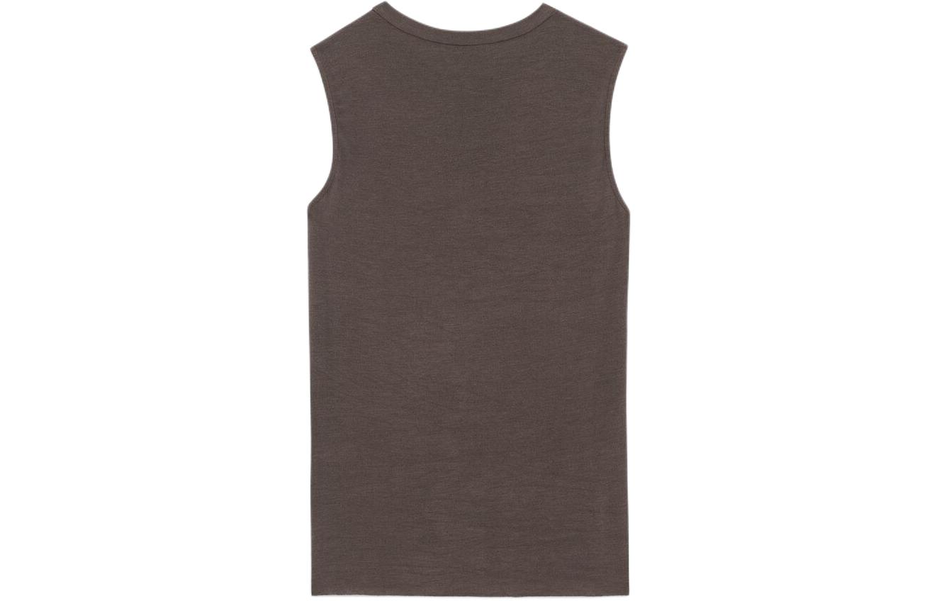 Lookbook (W) サンローラン SS24 ブラウン ジャージー スリーブレス フィット タンクトップ 774659Y37NW1203