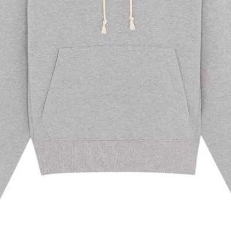 Details for (W) SAINT LAURENT SS24 Hoodie Abu-Abu Lengan Panjang Warna Polos. 778559Y37PU1403