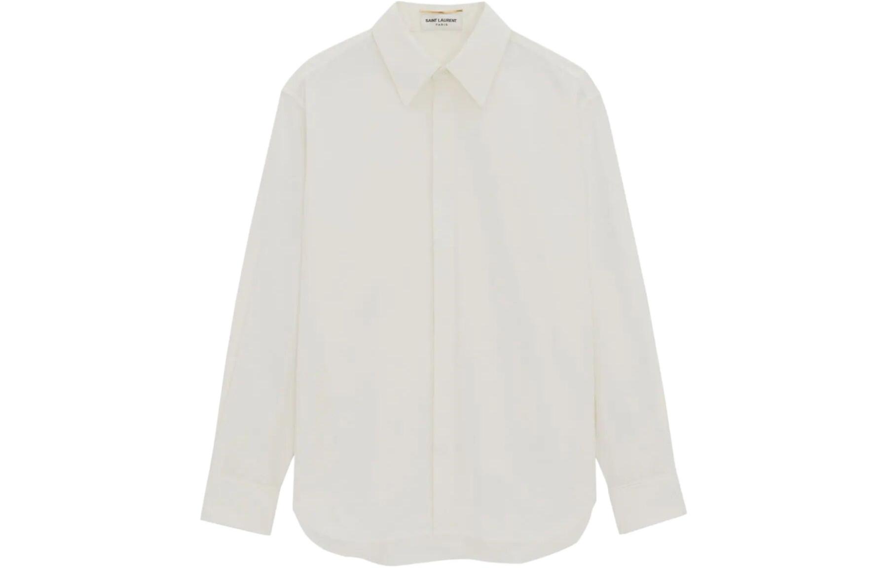 Order (W) SAINT LAURENT SS24 純白長袖襯衫 769064Y1H689000