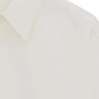 Purchase (Women) SAINT LAURENT SS24 Solid Long Sleeve Button-Up Shirt White 769064Y1H689000