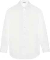 Order (Women) SAINT LAURENT SS24 White Long Sleeve Button-Up Shirt. 789413Y1H48-9601