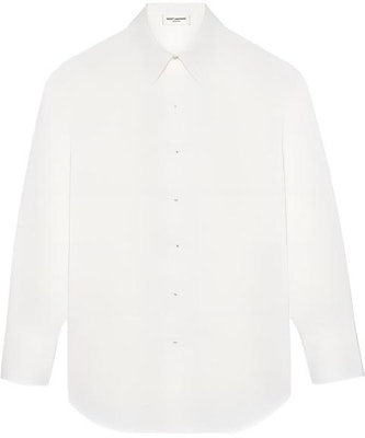 (Women) SAINT LAURENT SS24 White Long Sleeve Button-Up Shirt. 789413Y1H48-9601 Order (Women) SAINT LAURENT SS24 White Long Sleeve Button-Up Shirt. 789413Y1H48-9601