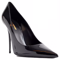 Lookbook (W) Saint Laurent Stiletto High Heels ''Schwarzes Leder'' 7112621TV001000