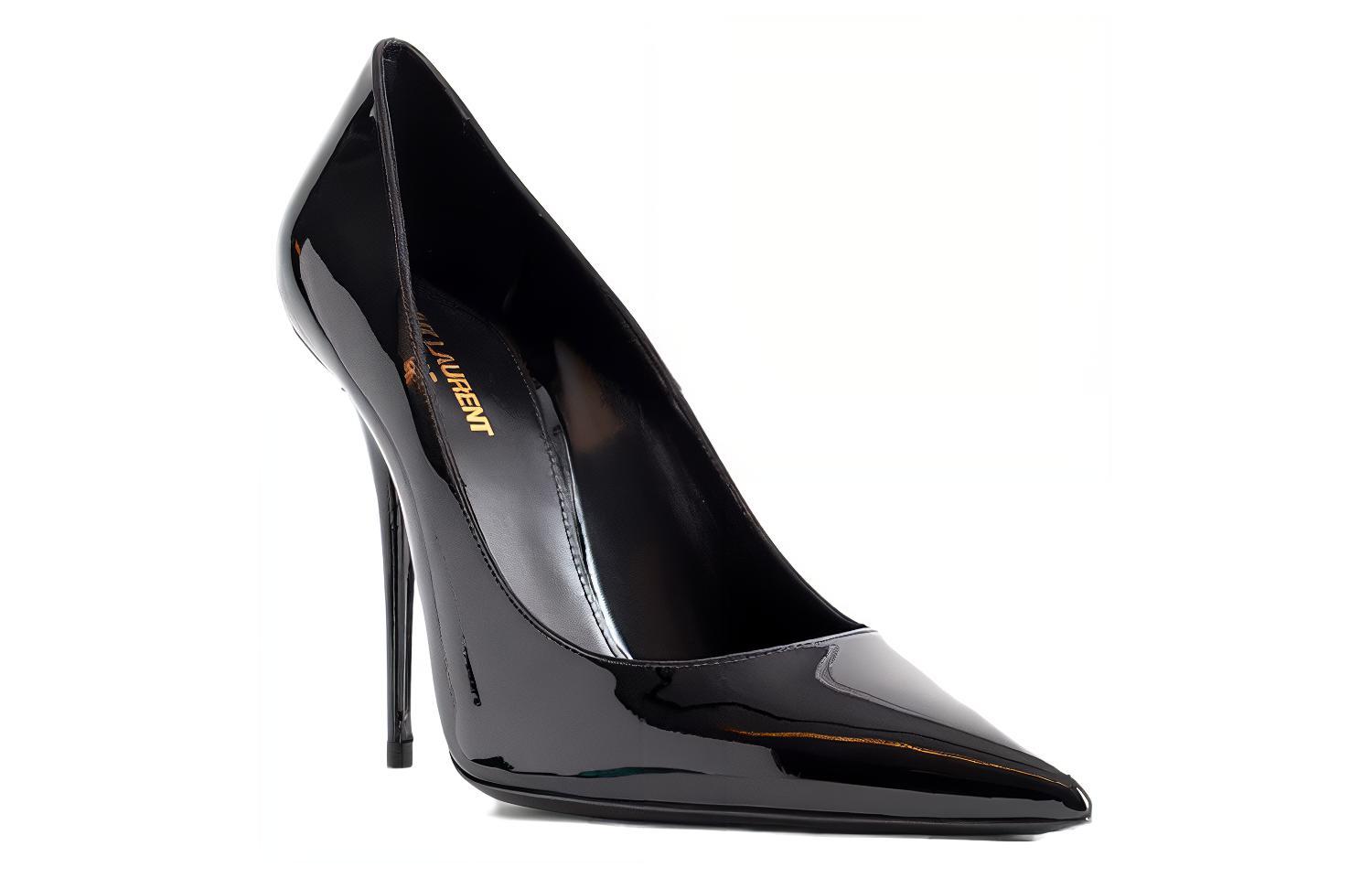 Lookbook (W) Saint Laurent Hak Tinggi Stiletto 'Kulit Hitam' 7112621TV001000