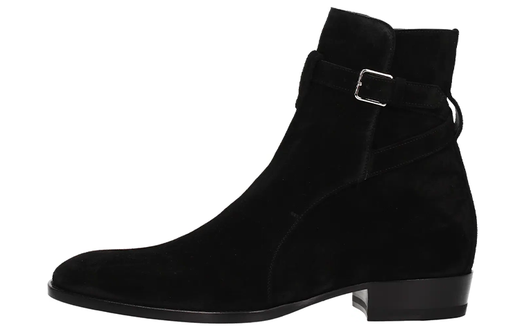 (Women) Saint Laurent Suede Ankle Boots 'Black Fashion' 498372BT3001000