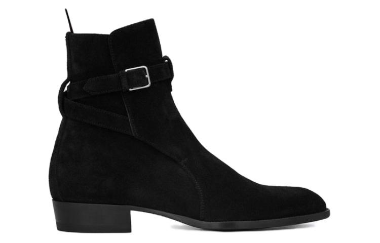 Order (Women) Saint Laurent Suede Ankle Boots 'Black Fashion' 498372BT3001000