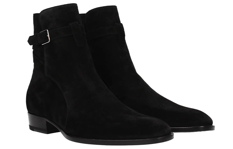 Lookbook (Women) Saint Laurent Suede Ankle Boots 'Black Fashion' 498372BT3001000