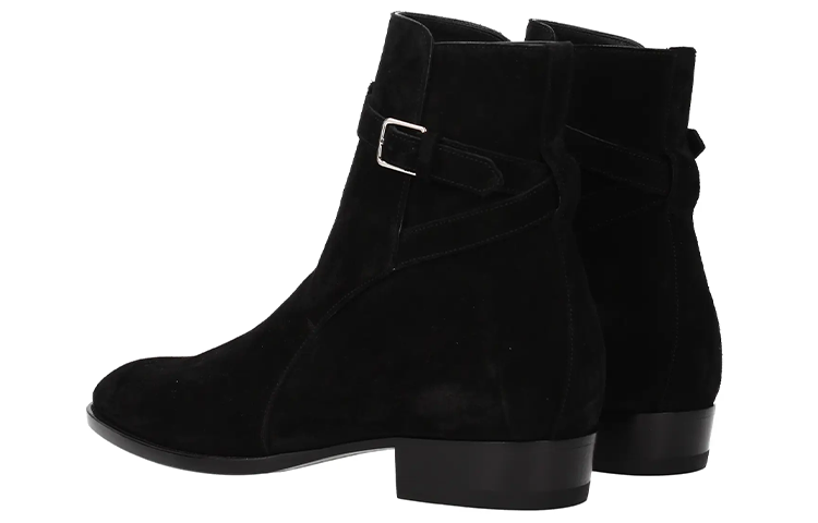 Shop (Women) Saint Laurent Suede Ankle Boots 'Black Fashion' 498372BT3001000