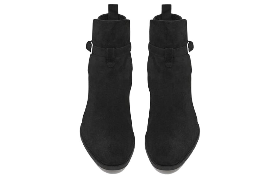 Purchase (Women) Saint Laurent Suede Ankle Boots 'Black Fashion' 498372BT3001000