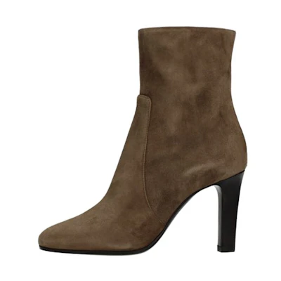 (W) Saint Laurent Suede Ankle Boots 'Brown'