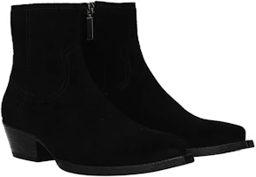Lookbook SAINT LAURENT 絨面革靴子 女款 黑色