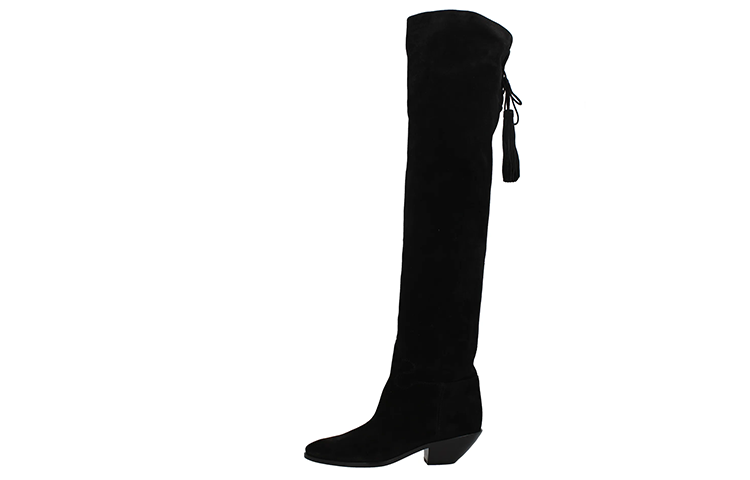 (Women) Saint Laurent Suede High-Top Boots 'Black Velvet' 5293920RN301000