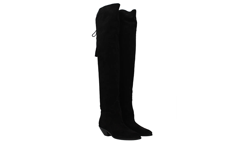 Order (W) Saint Laurent But Tinggi Suede 'Black Velvet' 5293920RN301000