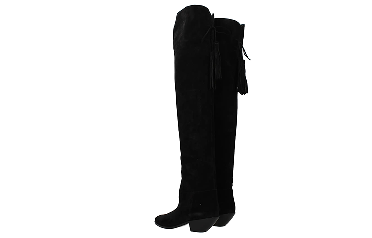 Lookbook (W) Saint Laurent But Tinggi Suede 'Black Velvet' 5293920RN301000