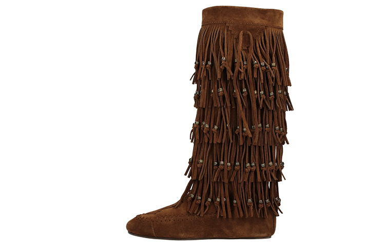 (Women) Saint Laurent Suede High-Top Boots 'Brown' 5293100SOTT2529