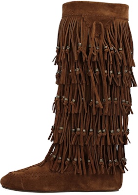 (Women) Saint Laurent Suede High-Top Boots 'Brown' 5293100SOTT2529 Buy (Women) Saint Laurent Suede High-Top Boots 'Brown' 5293100SOTT2529