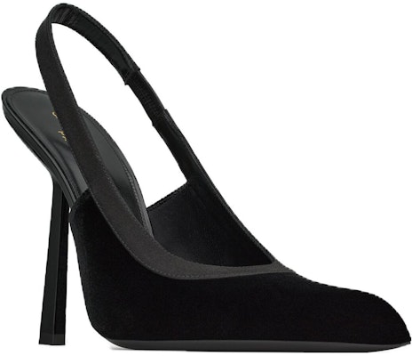 (W) Saint Laurent High Heels Suede 'Hitam' 763432GVOAC1000 Lookbook (W) Saint Laurent High Heels Suede 'Hitam' 763432GVOAC1000