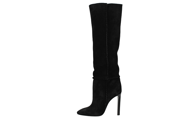 (Women) Saint Laurent Suede Over-The-Knee Boots 'Black' 552677BT3001000