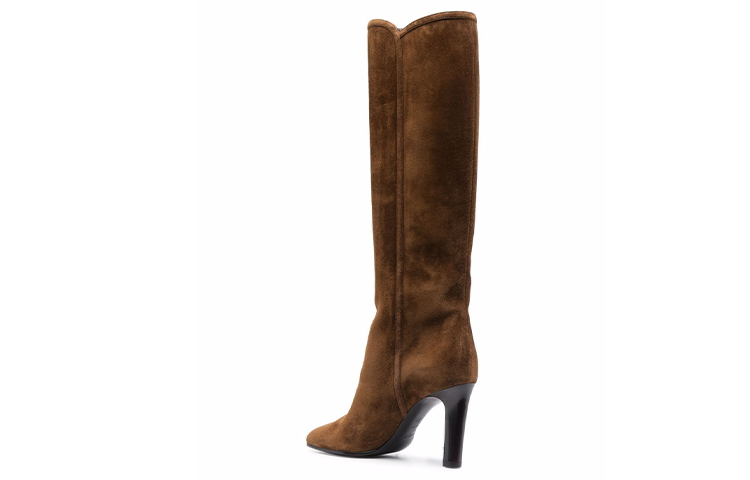 Shop (W) Saint Laurent Suede Over-The-Knee Laarzen ''Bruin'' 66443427D002708