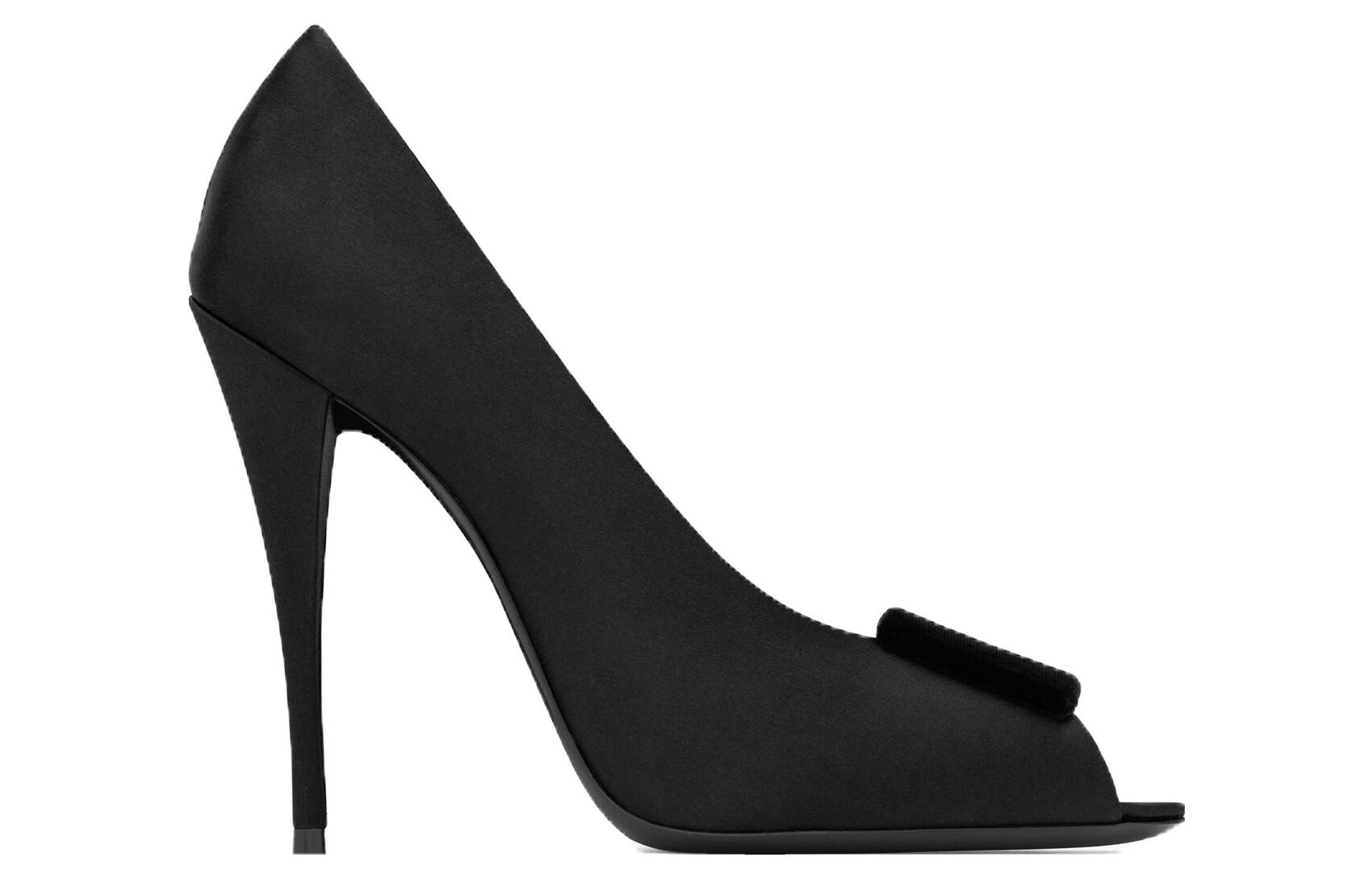 (W) Saint Laurent Suede Simple Stiletto High Heels 'Black' 圖 2