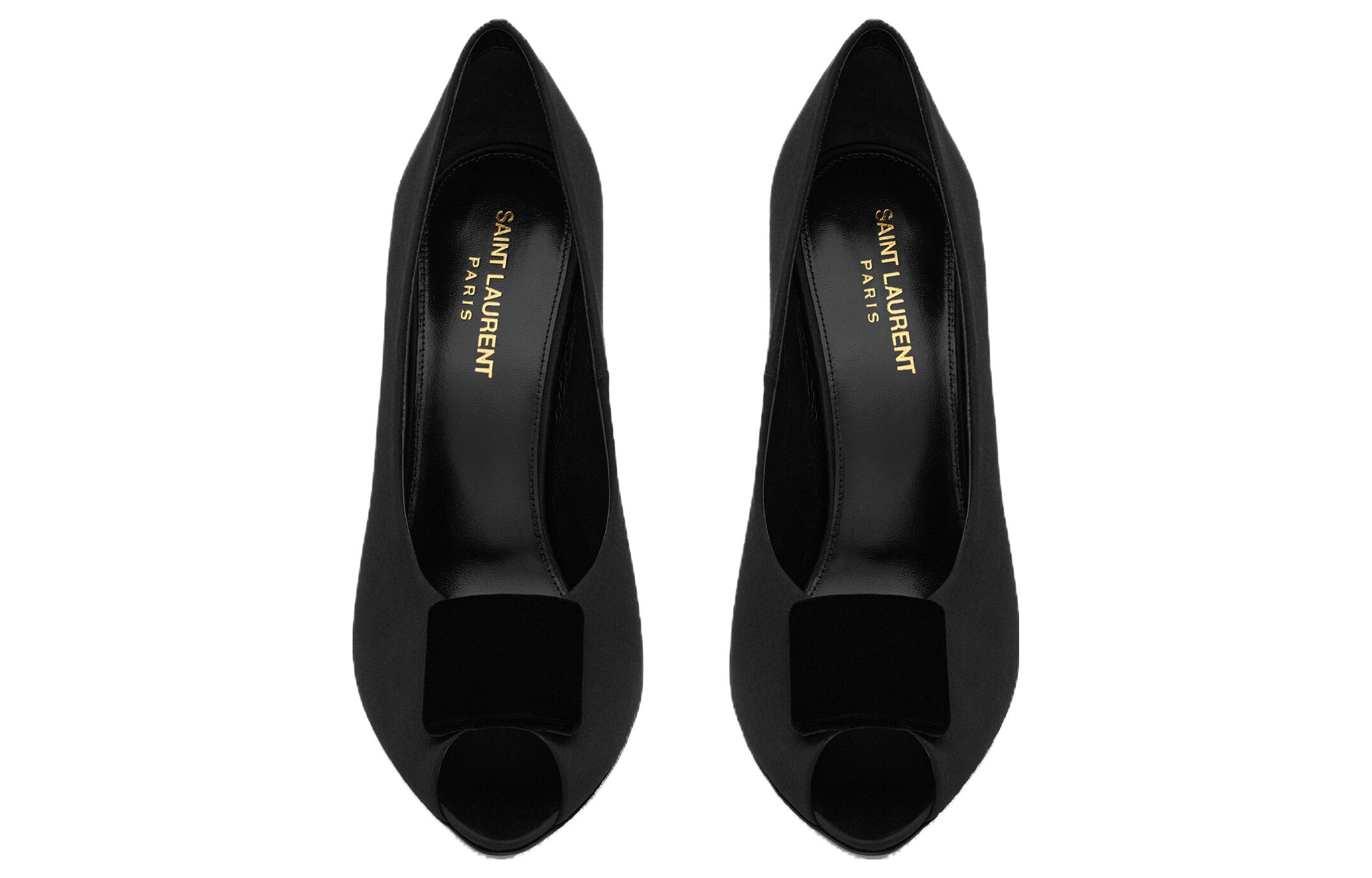 (W) Saint Laurent Suede Simple Stiletto High Heels 'Black' 圖 4