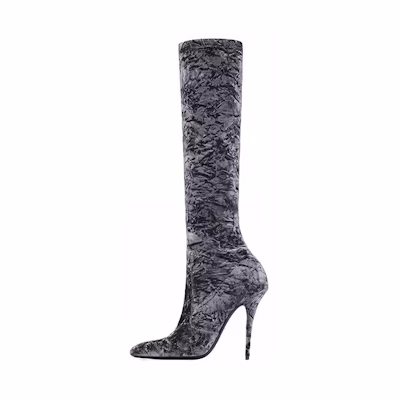 (W) Saint Laurent Talia 'Cold Grey Velvet'
