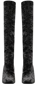 (W) Saint Laurent Talia 'Bota Alta de Terciopelo Negro' 711197AAAPV1000 Lookbook (W) Saint Laurent Talia 'Bota Alta de Terciopelo Negro' 711197AAAPV1000