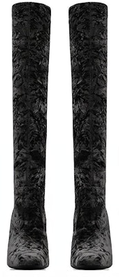 (Women) Saint Laurent Talia 'Velvet Black High Top Boot' 711197AAAPV1000 Lookbook (Women) Saint Laurent Talia 'Velvet Black High Top Boot' 711197AAAPV1000
