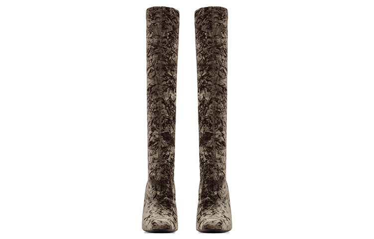 Lookbook (W) Saint Laurent Talia High-Top 'Kelabu Coklat' 711197AAAPV1510